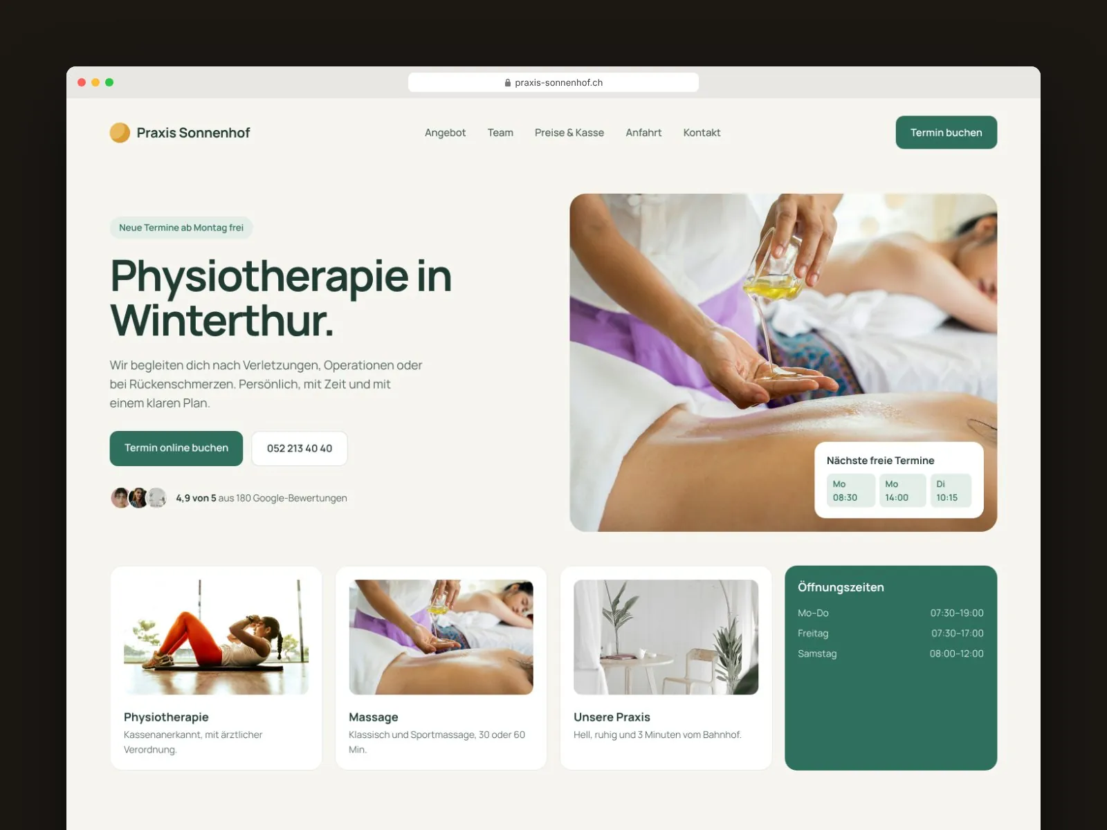 Health: Practice with online booking